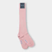 Long Pink Heavy Wool Sport Socks