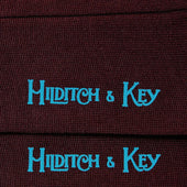 Long Dark Red Cotton Socks