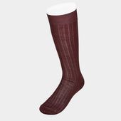 Long Dark Red Cotton Socks