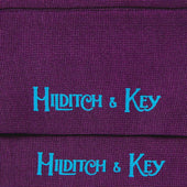 Long Purple Cotton Socks