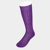 Long Violet Cotton Socks