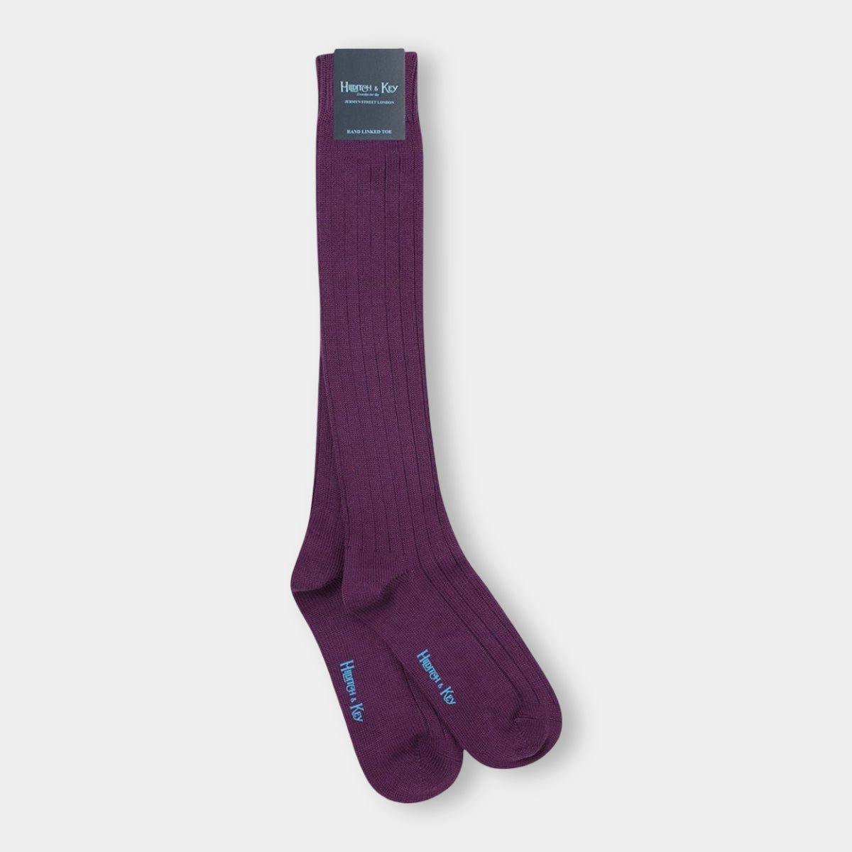 Long Purple Heavy Wool Sport Socks