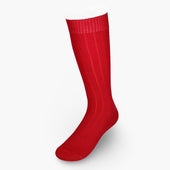 Long Red Heavy Wool Sport Socks