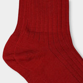 Long Red Wool Socks