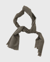 Long Scarf Rice Walnut Sumi Ink