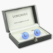 Longmire 18 Carat Gold Spinel Disc Cufflinks
