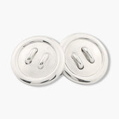 Longmire Sterling Silver Button Chain Linked Cufflinks