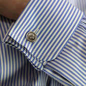 Longmire Sterling Button Chain Linked Cufflinks