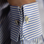 Longmire Sterling Button Chain Linked Cufflinks