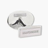 Longmire Sterling Double Oval Light Enamel Cufflinks With T Bar