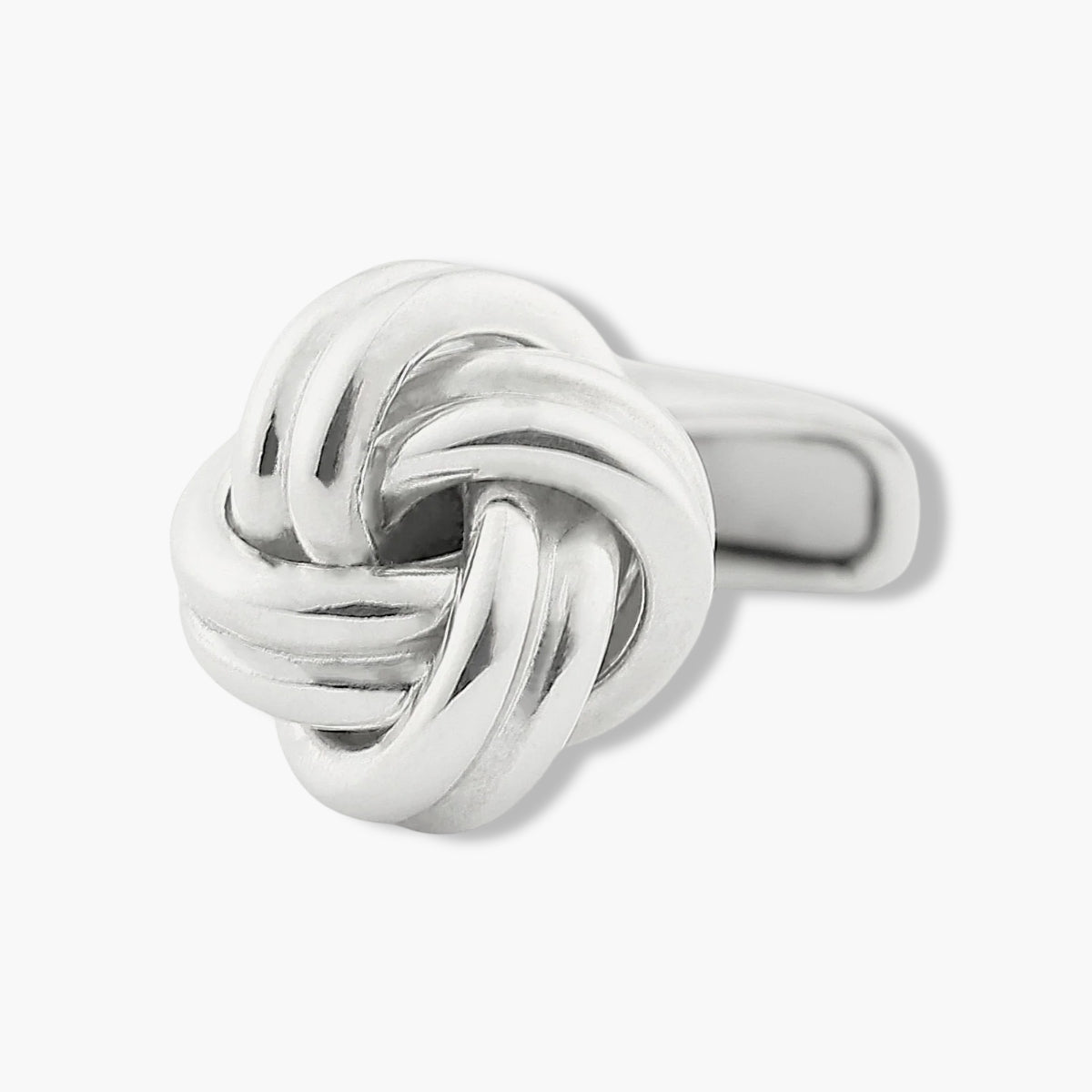 Longmire Sterling Knot Cufflinks With Rhodium Finish