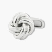 Longmire Sterling Silver Knot Cufflinks With Rhodium Finish