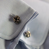 Longmire Sterling Knot Cufflinks With Rhodium Finish