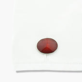 Longmire Sterling Starburst Red Enamel Cufflinks