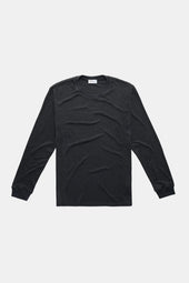 Heavyweight Bamboo Sorona Interlock Long Sleeve Crew Black
