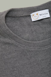 Heavyweight Bamboo Sorona Interlock Long Sleeve Crew Grey