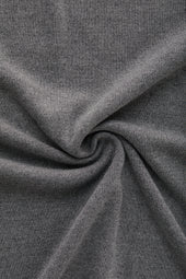 Heavyweight Bamboo Sorona Interlock Long Sleeve Crew Grey