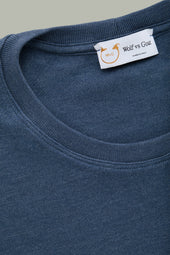 Heavyweight Bamboo Sorona Interlock Long Sleeve Crew Navy