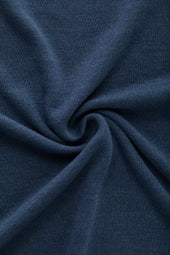 Heavyweight Bamboo Sorona Interlock Long Sleeve Crew Navy