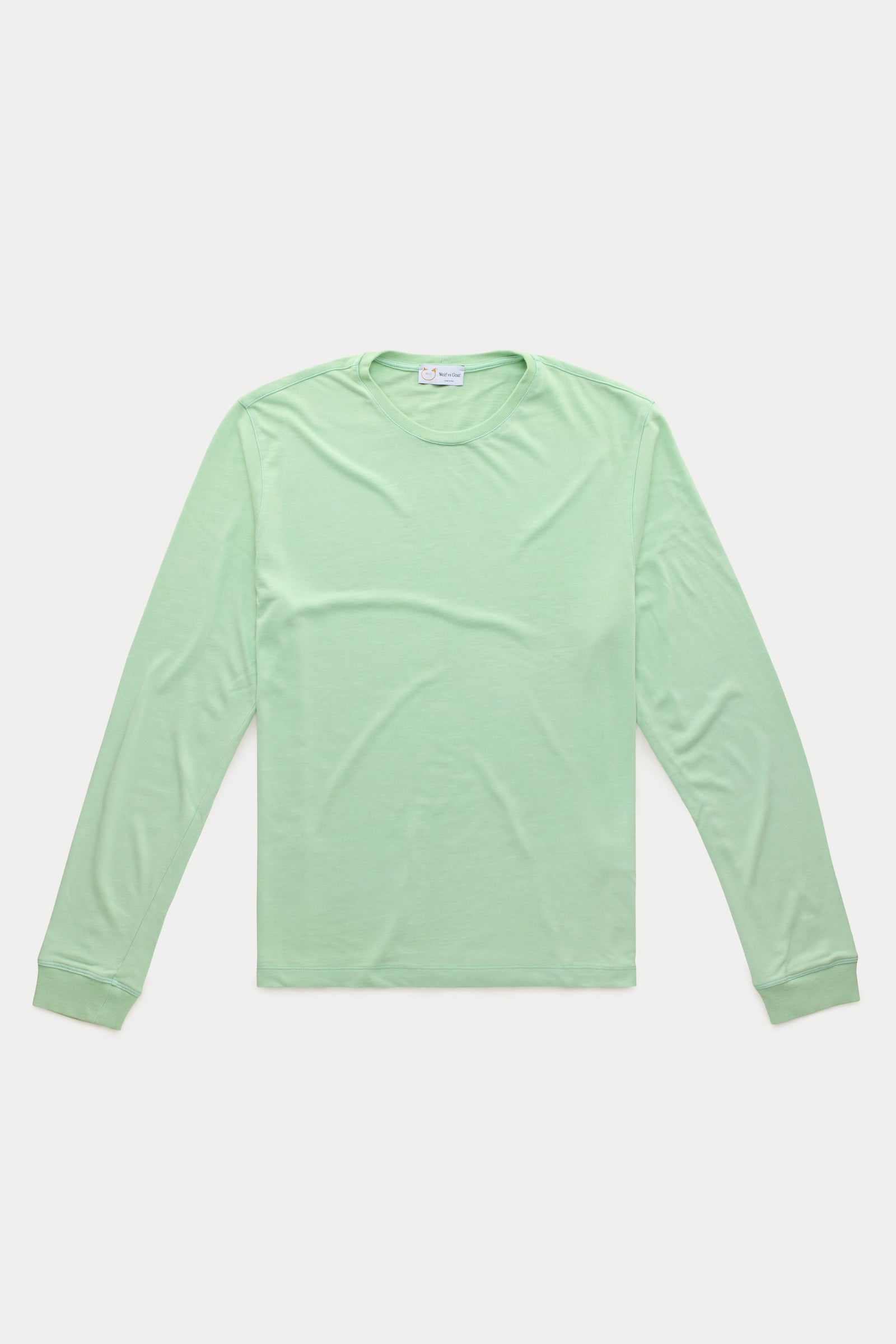 Long Sleeve Heavyweight Bamboo Sorona Jersey Crewneck Lychen