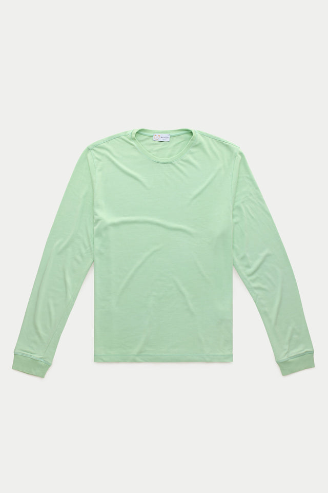 Long Sleeve Heavyweight Bamboo Sorona Jersey Crewneck Lychen