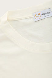 Silk Cotton Long Sleeve Crew Neck T-Shirt White