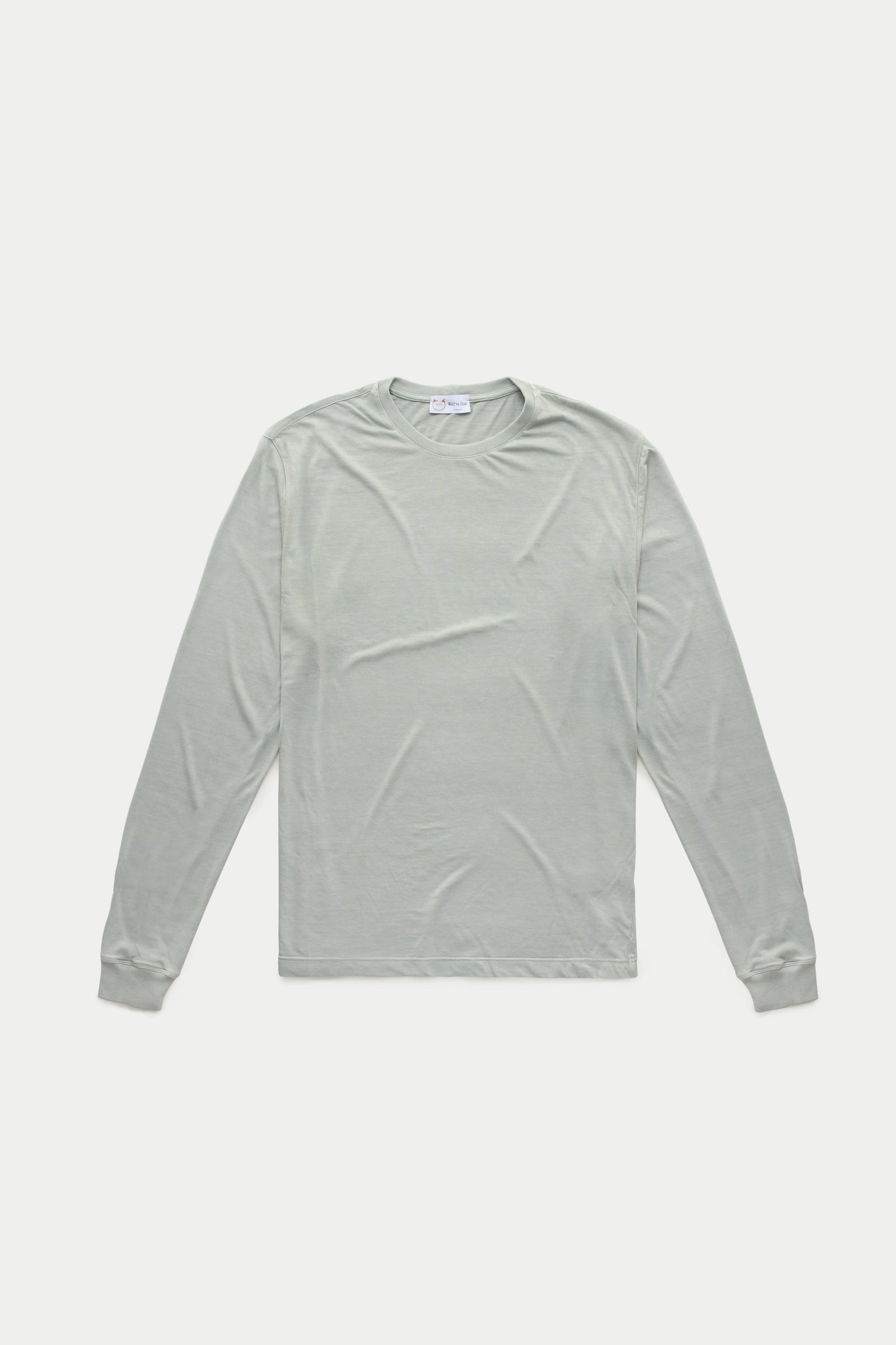 Light Weight Bamboo Sorona Long Sleeve Crew Neck T-Shirt Steel