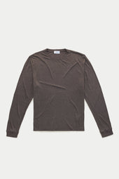 Light Weight Bamboo Sorona Long Sleeve Crew Neck T-Shirt Ganache