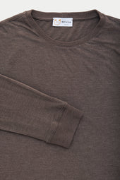 Light Weight Bamboo Sorona Long Sleeve Crew Neck T-Shirt Ganache