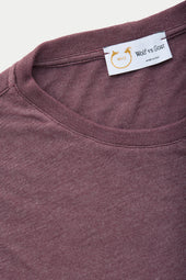Light Weight Bamboo Sorona Long Sleeve Crew Neck T-Shirt Mulberry Wine