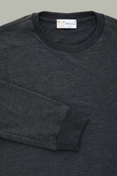Heavyweight Long Sleeve Bamboo Sorona Jersey Crewneck Black