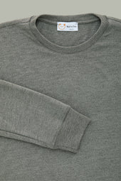 Heavyweight Long Sleeve Bamboo Sorona Jersey Crewneck Grey