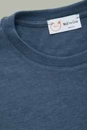 Heavyweight Long Sleeve Bamboo Sorona Jersey Crewneck Navy