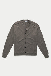Long Sleeve Wool Knitted Cardigan Salt and Pepper