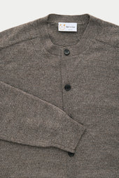 Long Sleeve Wool Knitted Cardigan Salt and Pepper