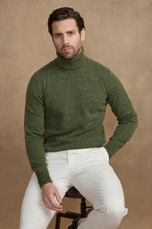 Pull à col roulé en cachemire