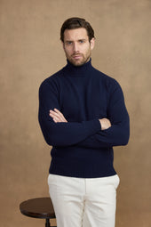 Pull à col roulé en cachemire