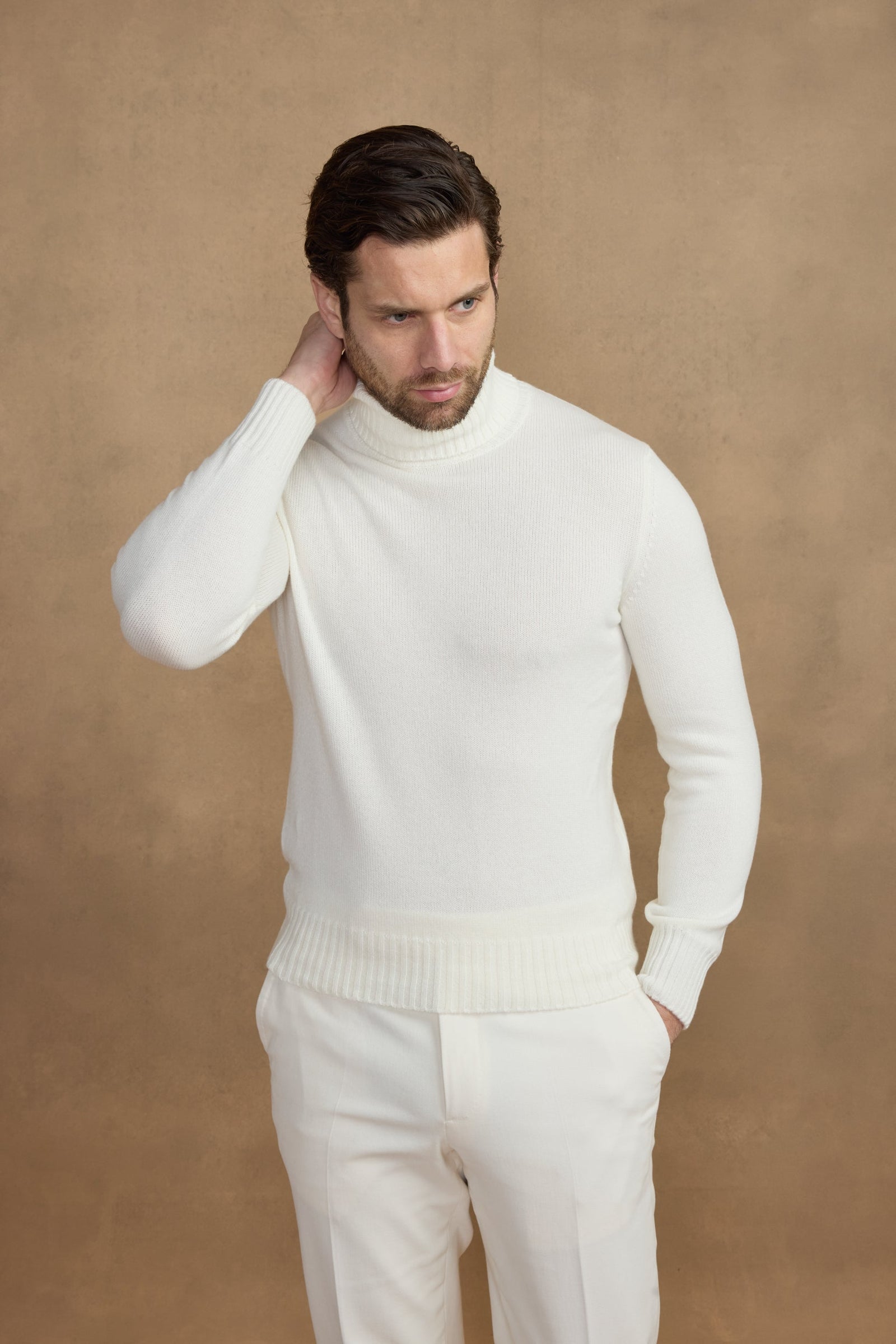 Pull Col Roul En Cachemire