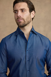 Chemise En Coton Bleu