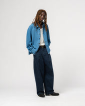 Workshirt Raw Edge Delhi Blue Stone Wash