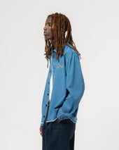 Workshirt Raw Edge Delhi Blue Stone Wash