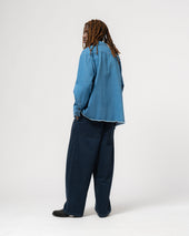 Workshirt Raw Edge Delhi Blue Stone Wash