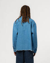 Workshirt Raw Edge Delhi Blue Stone Wash