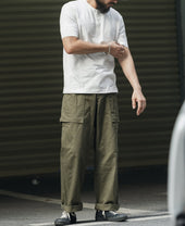 Loopwheel Tubular Henley T-Shirt - White