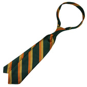 Japanese Repp Stripe Silk Tie Forest Beige
