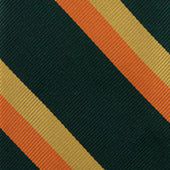 Japanese Repp Stripe Silk Tie Forest Beige