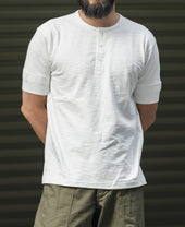Loopwheel Tubular Henley T-Shirt - White