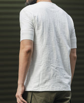 Loopwheel Tubular Henley T-Shirt - White