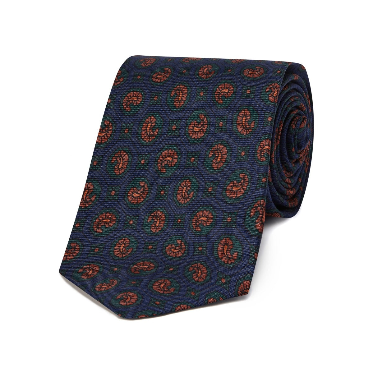 Madder Silk Leaf Emblem Tie In