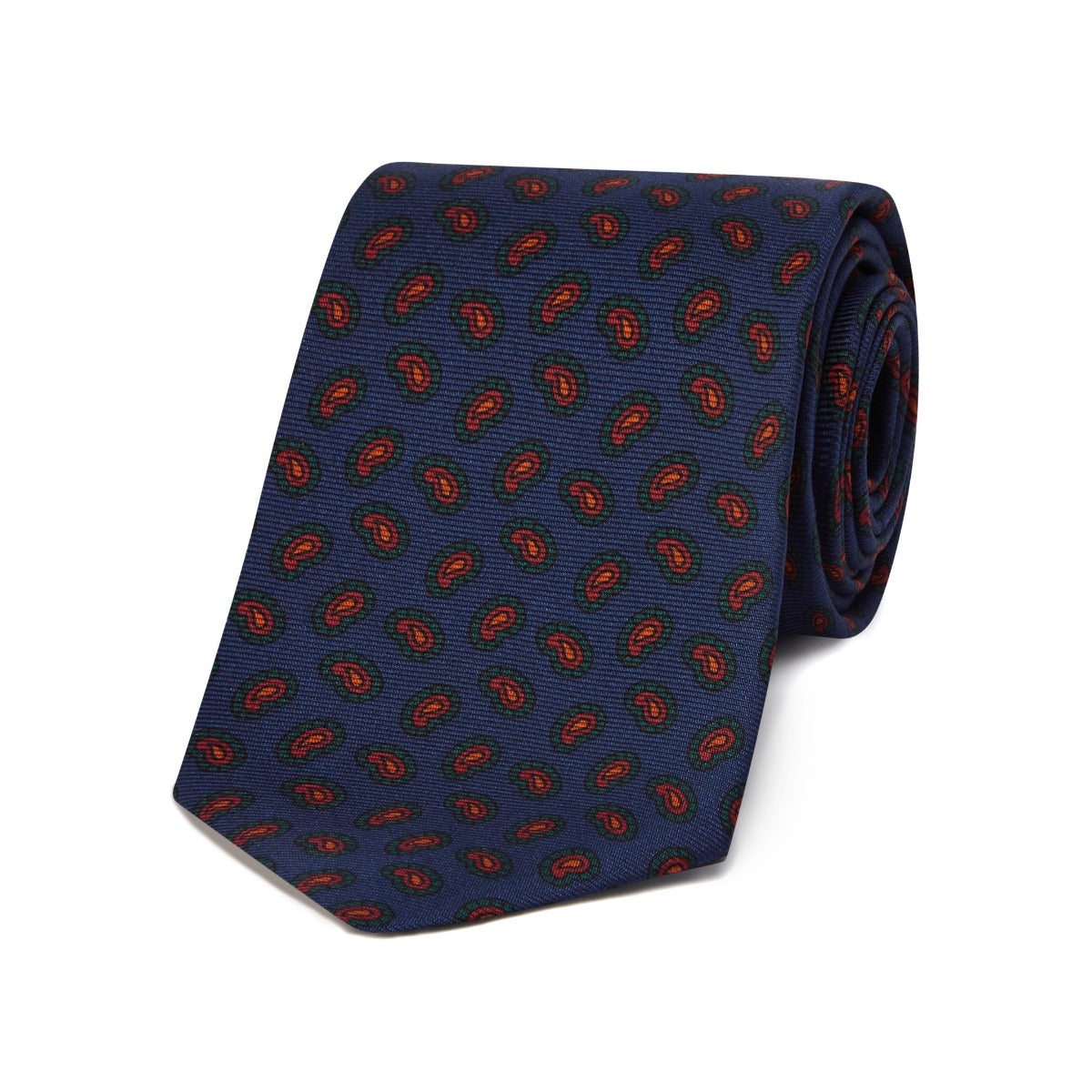 Madder Silk Medium Paisley Motif Tie In